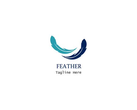 Feather logo template vector illustrationのイラスト素材
