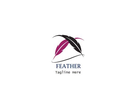 Feather logo template vector illustrationのイラスト素材