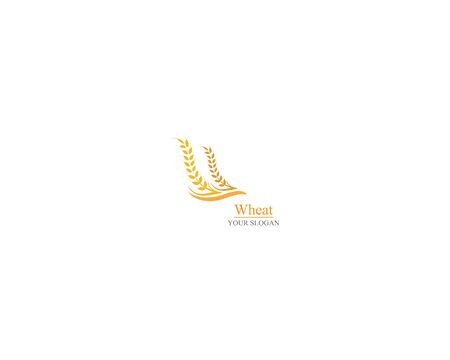 Agriculture wheat Logo Template vector icon design のイラスト素材