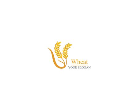 Agriculture wheat Logo Template vector icon designのイラスト素材