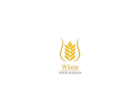 Agriculture wheat Logo Template vector icon designのイラスト素材
