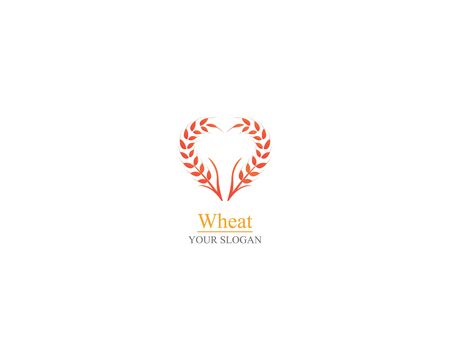 Agriculture wheat Logo Template vector icon designのイラスト素材