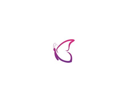 Butterfly conceptual simple, colorful icon. Logo. Vector illustrationのイラスト素材