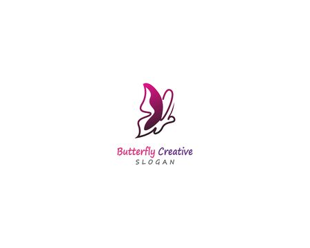 Butterfly conceptual simple, colorful icon. Logo. Vector illustrationのイラスト素材