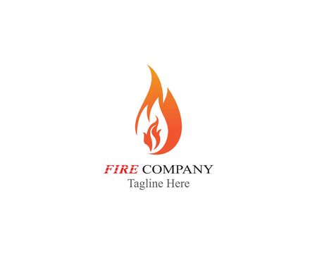 Fire Flame logo illustration vector designのイラスト素材