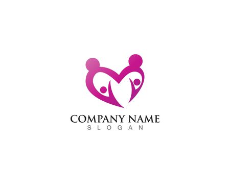 People community logo and vector template designのイラスト素材