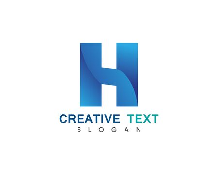 H Letter Logo Template Design Vector illustrationのイラスト素材