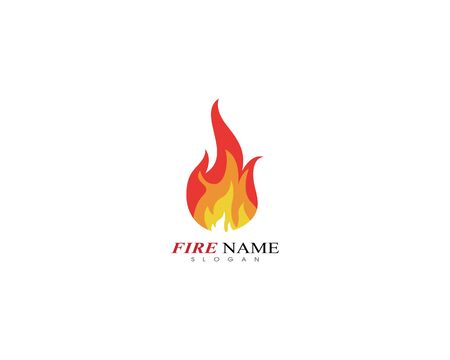 Fire flame logo template iconのイラスト素材