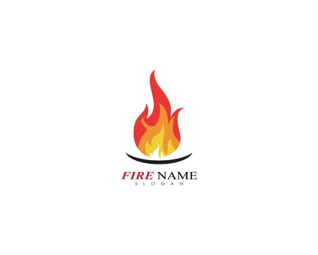 Fire flame logo template iconのイラスト素材