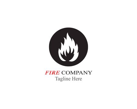 Fire flame logo template vector blackのイラスト素材
