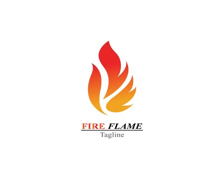 Fire Flame burn logo templateのイラスト素材