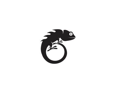 Lizard chameleon logo or icon template vector designのイラスト素材