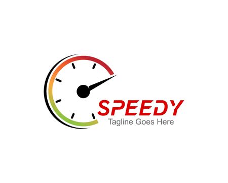 SpeedoMeter Logo Symbol Template Design Vector, Emblem, Design Concept, Creative Symbol, Iconのイラスト素材