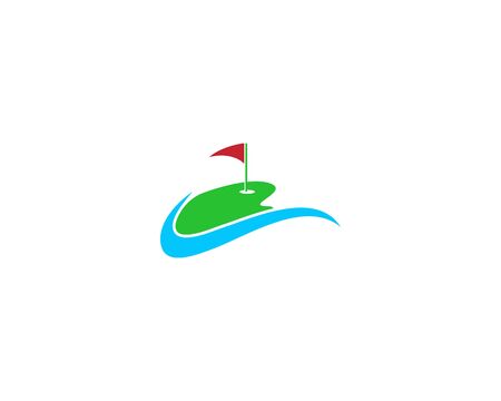 Golf Field logo template vectorのイラスト素材