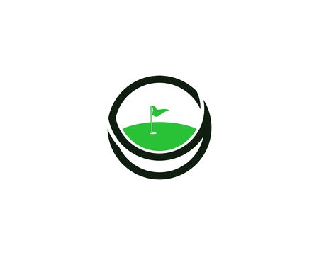 Golf Field logo template vectorのイラスト素材