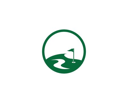 Golf Field logo template vector iconのイラスト素材