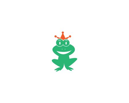 King frog green logo template vectorのイラスト素材