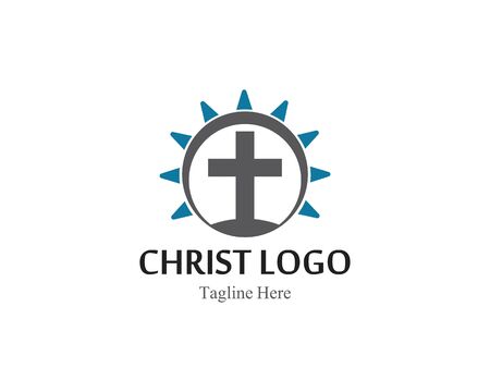 Christ logo or icon template simple creative designのイラスト素材