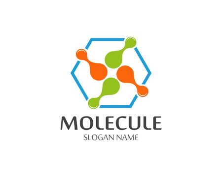 Molecule logo vector icon templateのイラスト素材