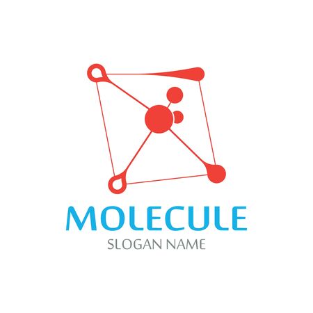 DNA Molecule atom logo abstract technology design vectorのイラスト素材