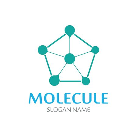 DNA Molecule atom logo abstract technology design vectorのイラスト素材