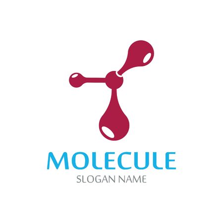DNA Molecule atom logo abstract technology design vectorのイラスト素材