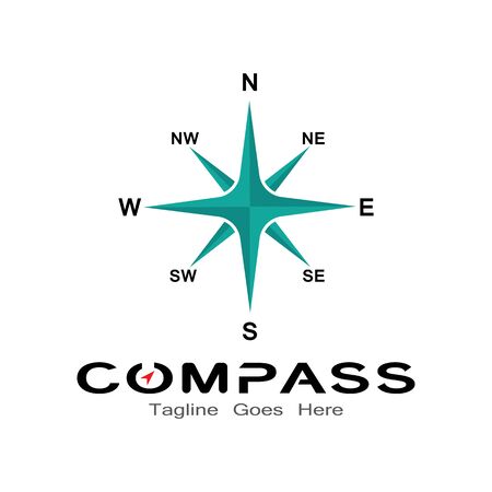 compass logo, icon and symbol. ilustration design templateのイラスト素材