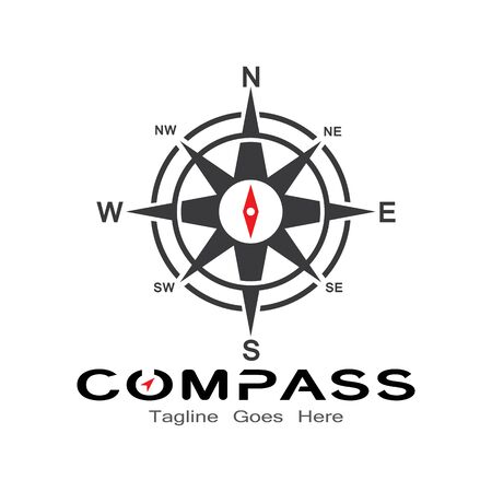 compass logo, icon and symbol. ilustration design templateのイラスト素材