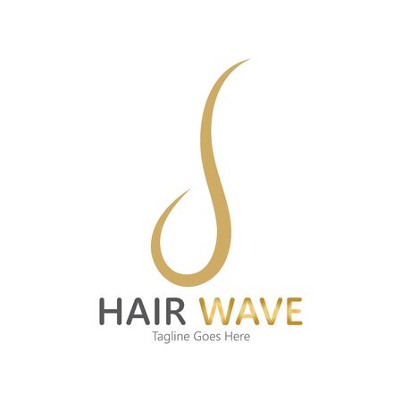 Hair wave  logo vector icon illustration designのイラスト素材