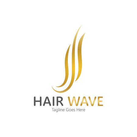 Hair wave  logo vector icon illustration designのイラスト素材