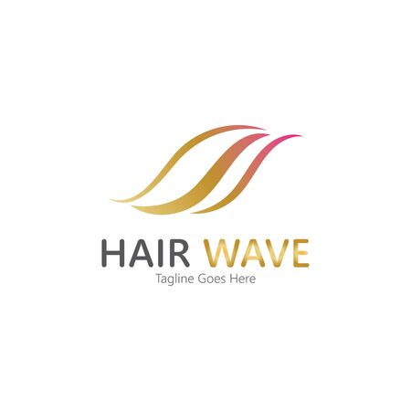 Hair wave  logo vector icon illustration designのイラスト素材