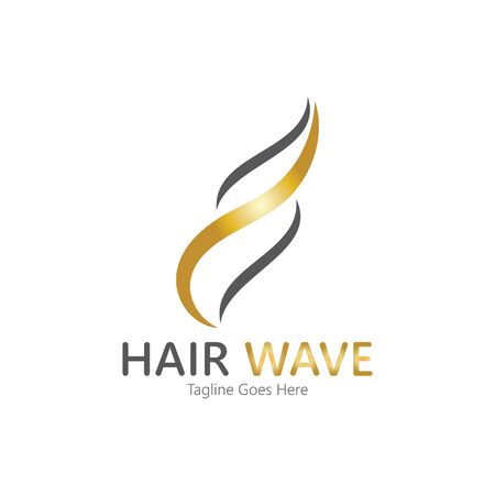 Hair wave  logo vector icon illustration designのイラスト素材