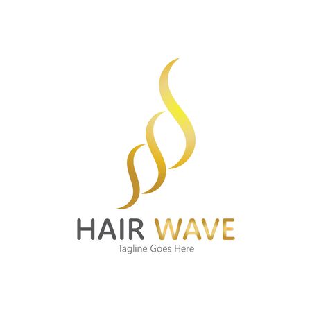 Hair wave  logo vector icon illustration designのイラスト素材