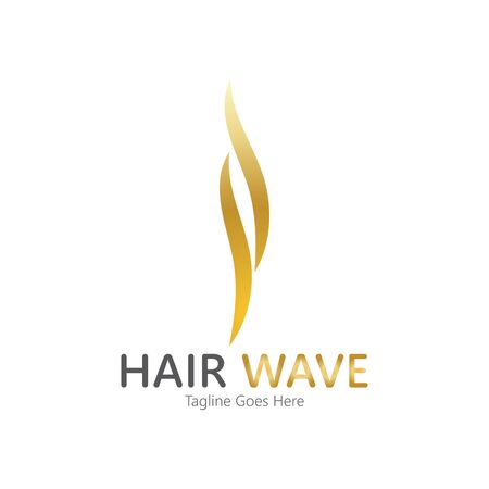 Hair wave  logo vector icon illustration designのイラスト素材