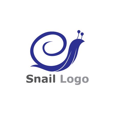 Snail logo template vector icon illustration designのイラスト素材