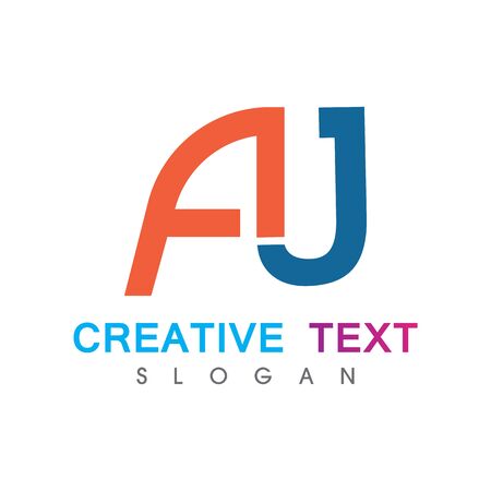 Initial AJ Logo for business icon template vectorのイラスト素材