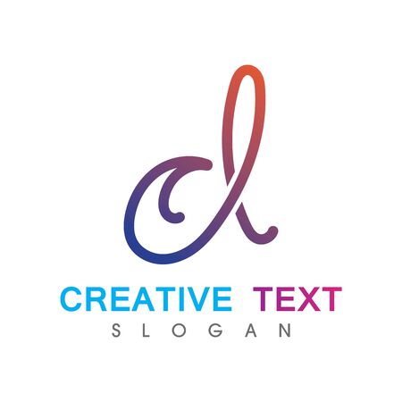 Creative initial AD logo. Abstract business design templateのイラスト素材
