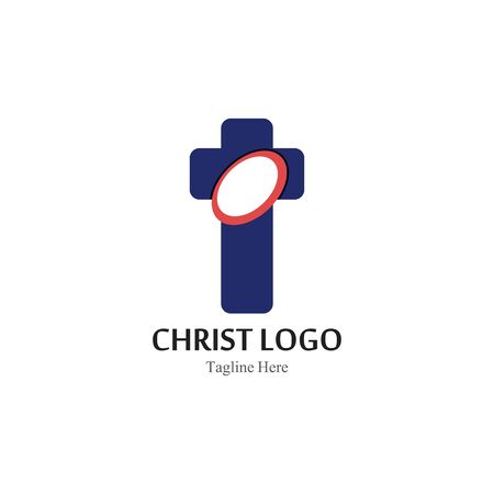 Christ logo template design vector, creative simple iconのイラスト素材
