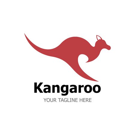 Kangaroo Logo Template vector illustration simple iconのイラスト素材