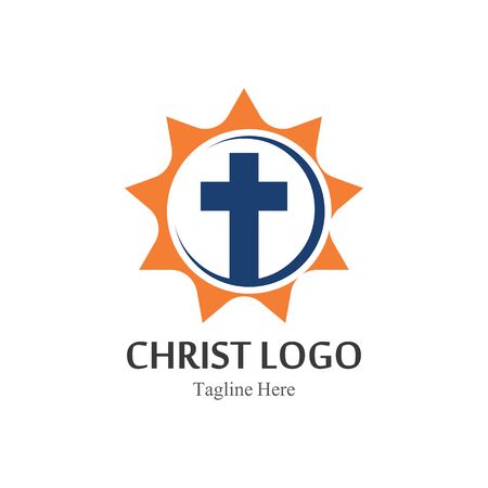 Christ logo template design vector, creative simple iconのイラスト素材