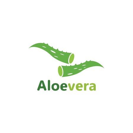 Aloe vera logo vector illustration template designのイラスト素材