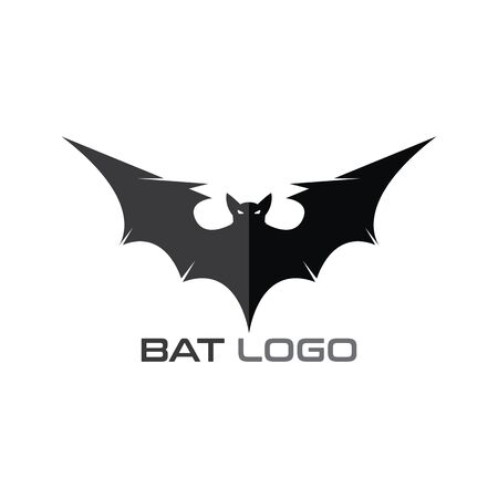 Bat open wings Logo concept elements icon templateのイラスト素材