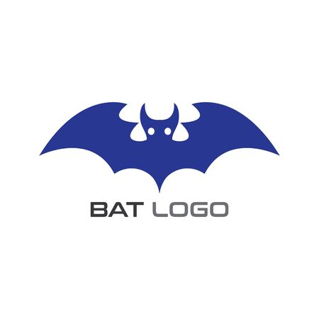 Bat open wings Logo concept elements icon templateのイラスト素材