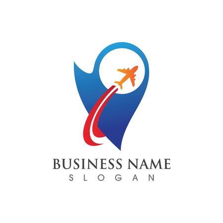 Air Travel Logo Template Design Creative Symbol, Iconのイラスト素材