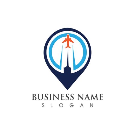 Air Travel Logo Template Design Creative Symbol, Iconのイラスト素材