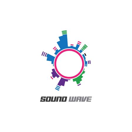 Audio technology, music sound waves vector icon illustrationのイラスト素材