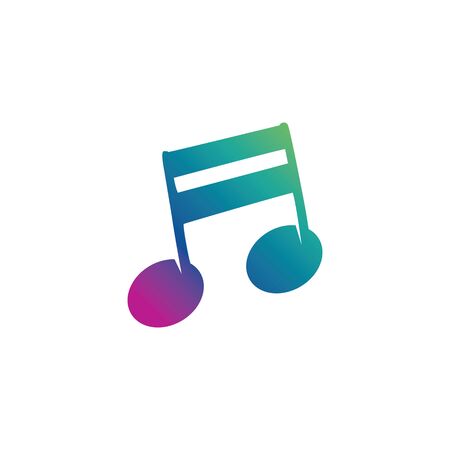 Music note symbol logo and icon template designのイラスト素材