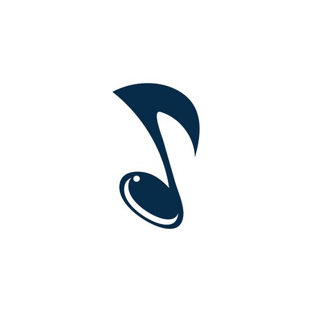 Music note symbol logo and icon template designのイラスト素材
