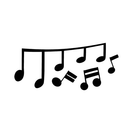 Music note symbol logo and icon template designのイラスト素材