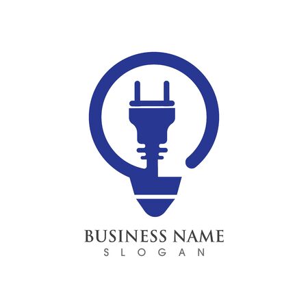 Light bulb creative Logo symbol vector template designのイラスト素材